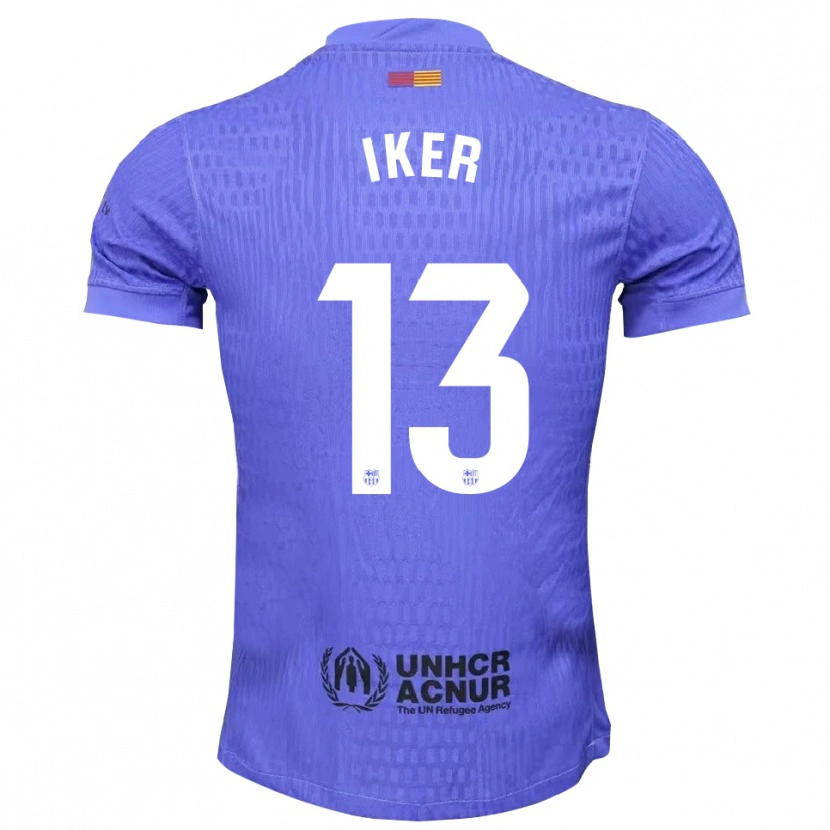 Danxen Kinder Iker Rodríguez #13 Trikot Blau Schwarz Torwarttrikot 2025/26