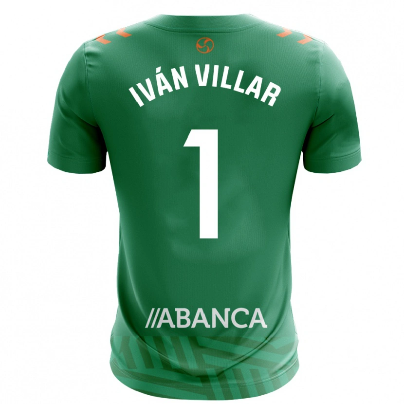 Danxen Kinder Iván Villar #1 Trikot Grün Weiß Torwarttrikot 2025/26