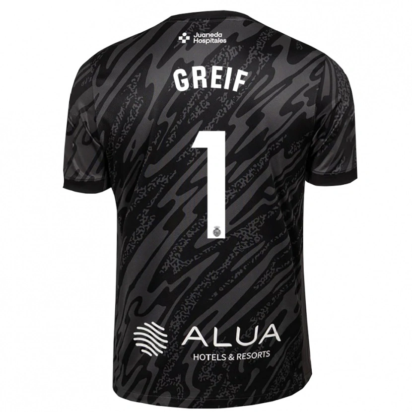 Danxen Kinder Dominik Greif #1 Trikot Dunkelgrau Schwarz Torwarttrikot 2025/26