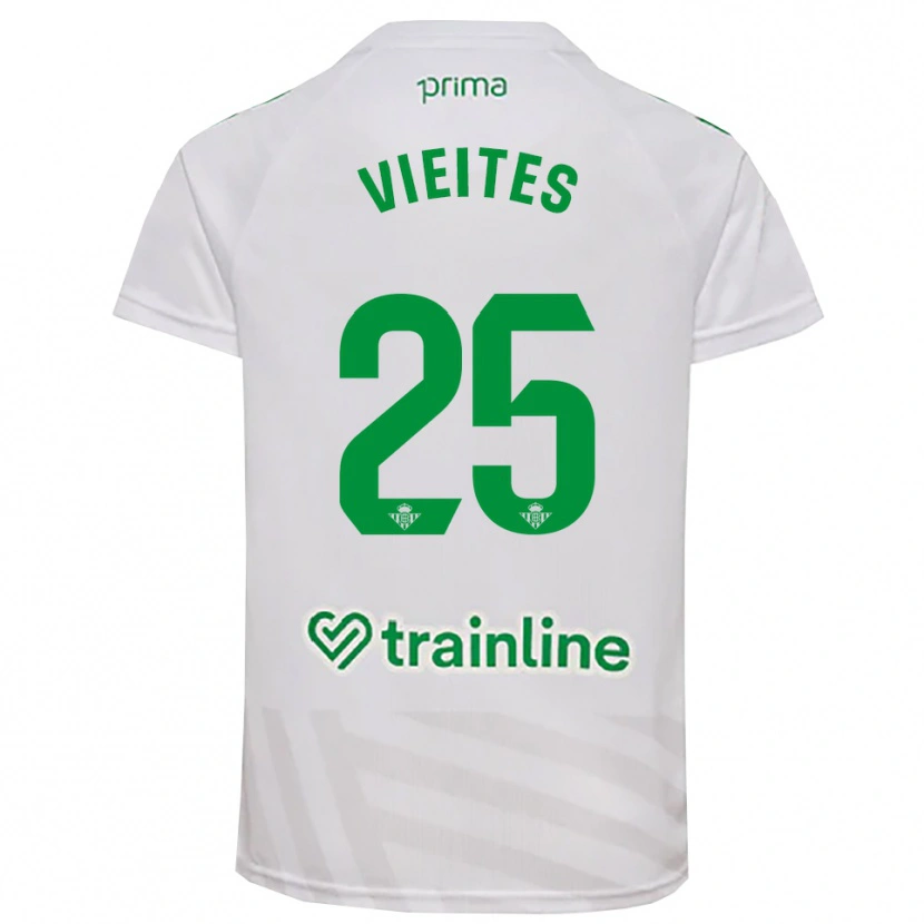 Danxen Kinder Fran Vieites #25 Trikot Weiß Grün Torwarttrikot 2025/26