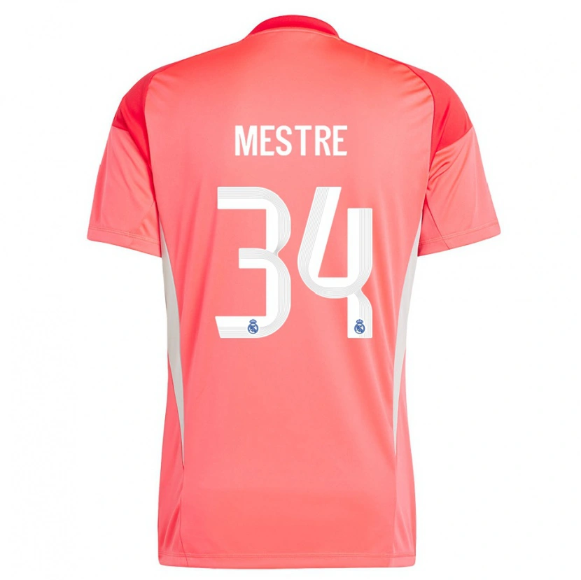 Danxen Kinder Sergio Mestre #34 Trikot Orange Rot Weiß Torwarttrikot 2025/26