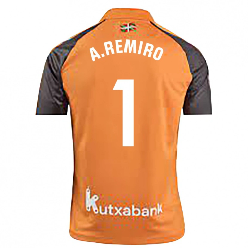 Danxen Kinder Álex Remiro #1 Trikot Schwarz Orange Torwarttrikot 2025/26