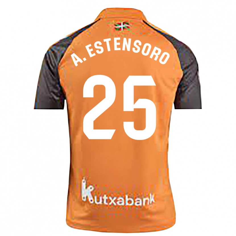 Danxen Kinder Alazne Estensoro #25 Trikot Schwarz Orange Torwarttrikot 2025/26