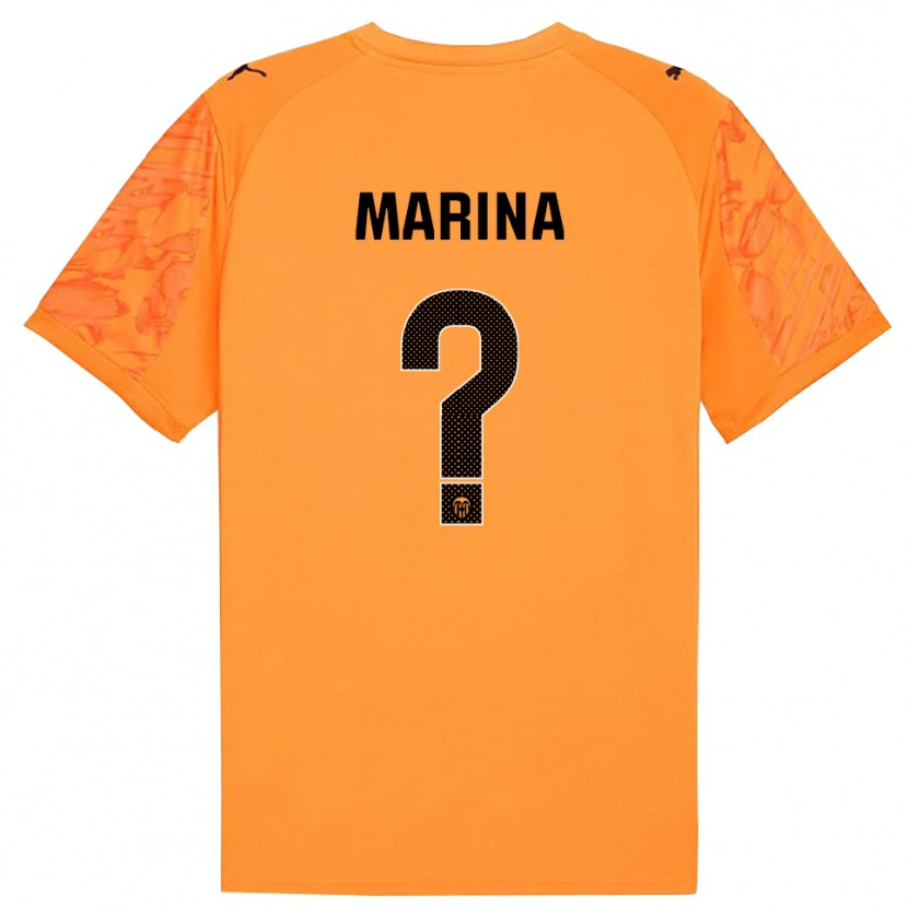 Danxen Kinder Marina Llacer Muñoz #0 Trikot Orange Schwarz Torwarttrikot 2025/26