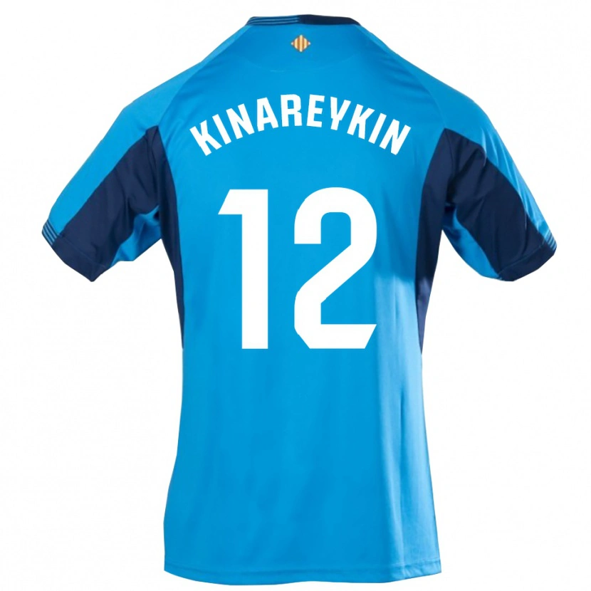 Danxen Kinder Yakiv Kinareykin #12 Trikot Blau Weiß Torwarttrikot 2025/26