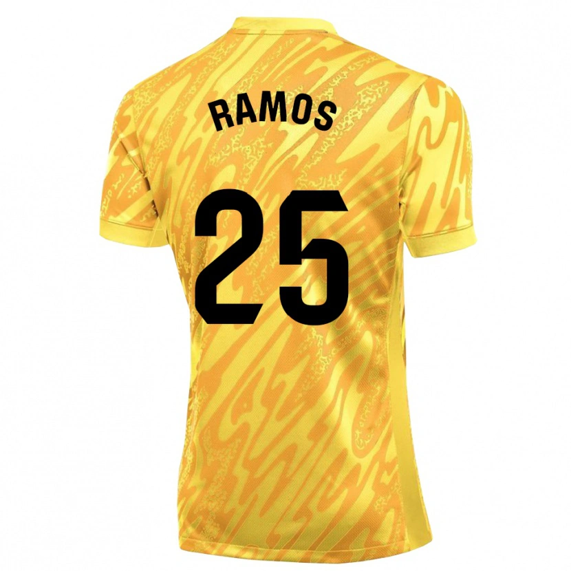 Danxen Kinder Alejandro Ramos #25 Trikot Gelb Schwarz Torwarttrikot 2025/26