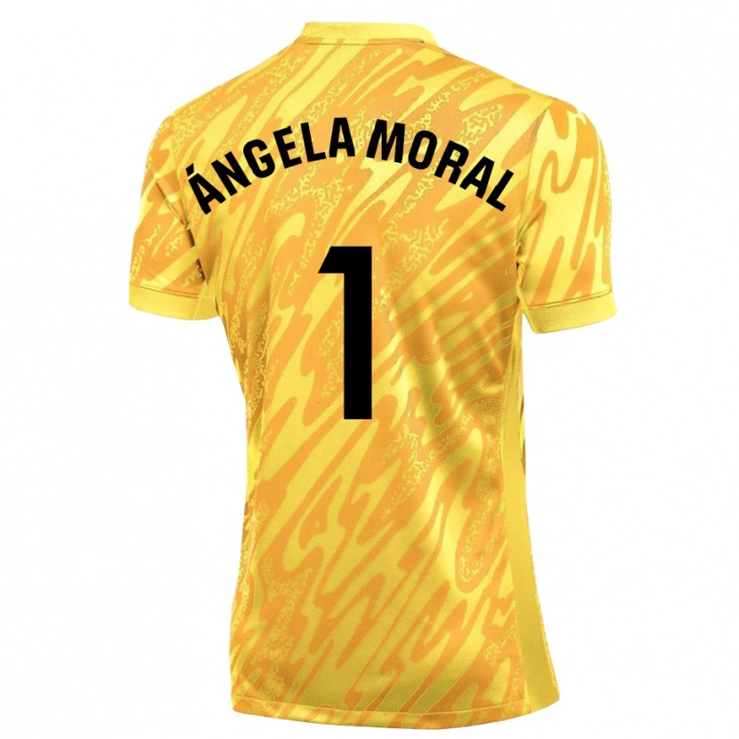 Danxen Kinder Ángela Moral Ferrer #1 Trikot Gelb Schwarz Torwarttrikot 2025/26