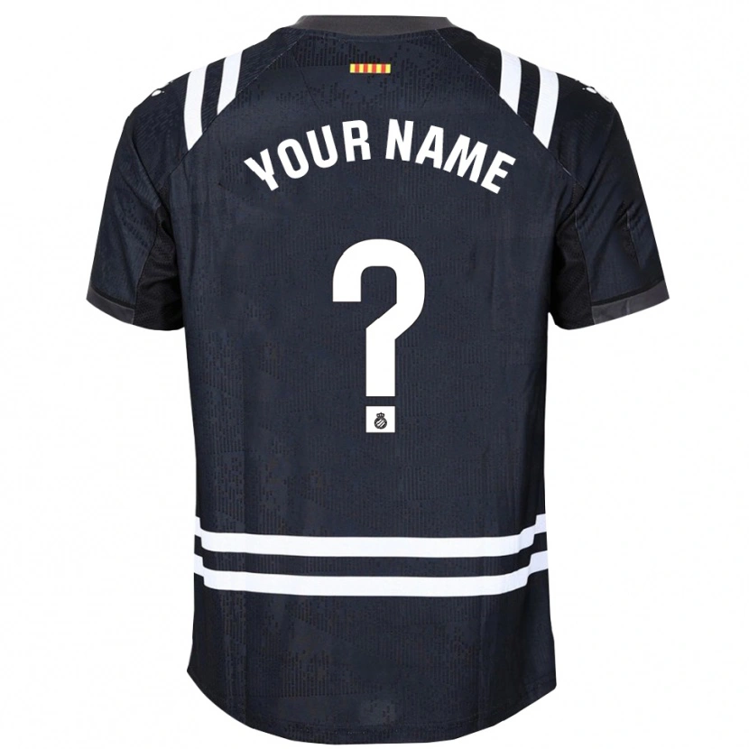 Danxen Kinder RCD Espanyol Schwarz Weiß Trikot Torwarttrikot 2025/26