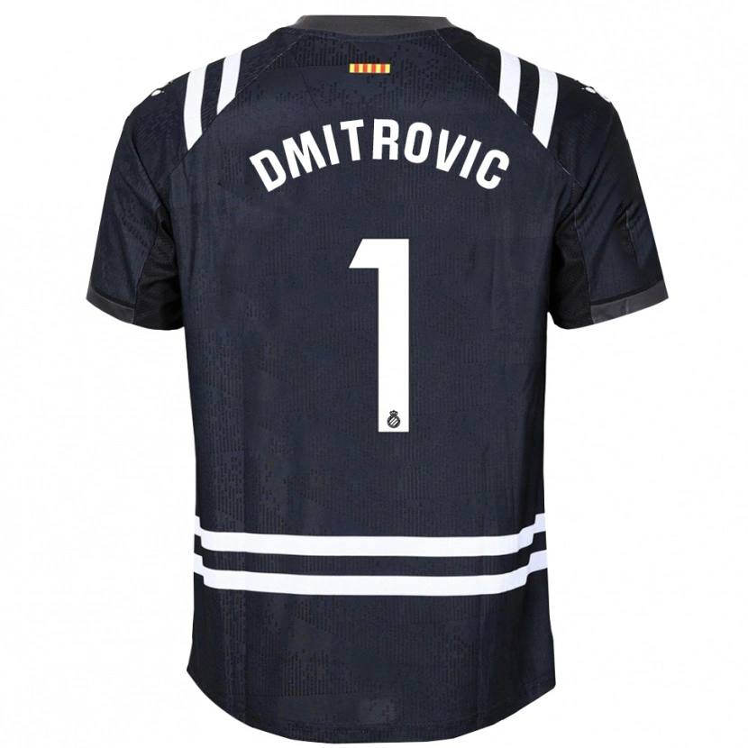 Danxen Kinder Marko Dmitrovic #1 Trikot Schwarz Weiß Torwarttrikot 2025/26
