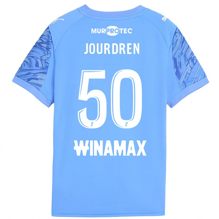Danxen Kinder Ilan Jourdren #50 Trikot Hellblau Weiß Torwarttrikot 2025/26