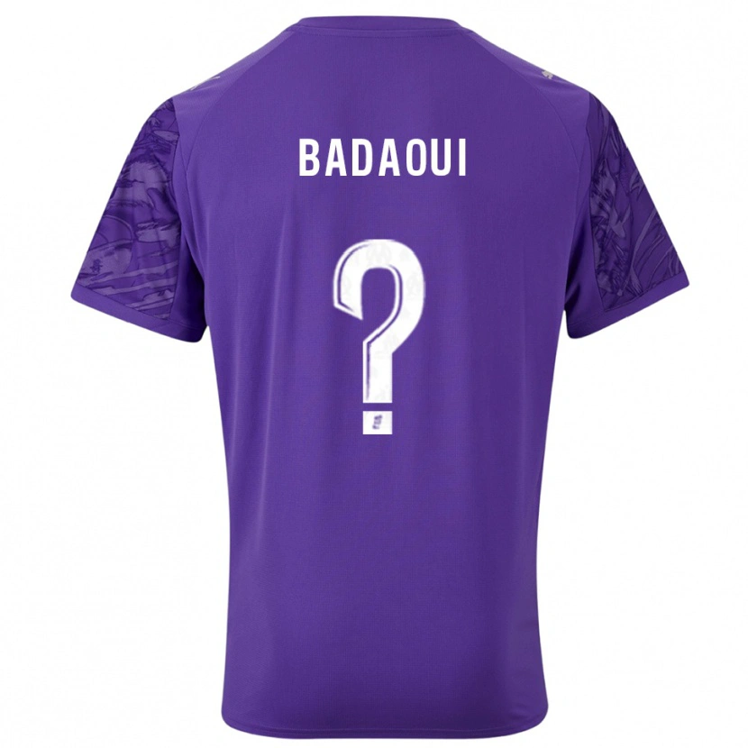 Danxen Kinder Yassine Badaoui #0 Trikot Violett Weiß Torwarttrikot 2025/26