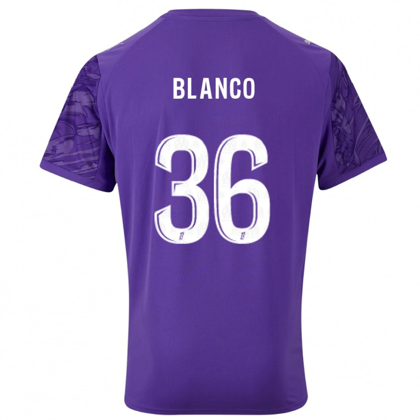 Danxen Kinder Rubén Blanco #36 Trikot Violett Weiß Torwarttrikot 2025/26