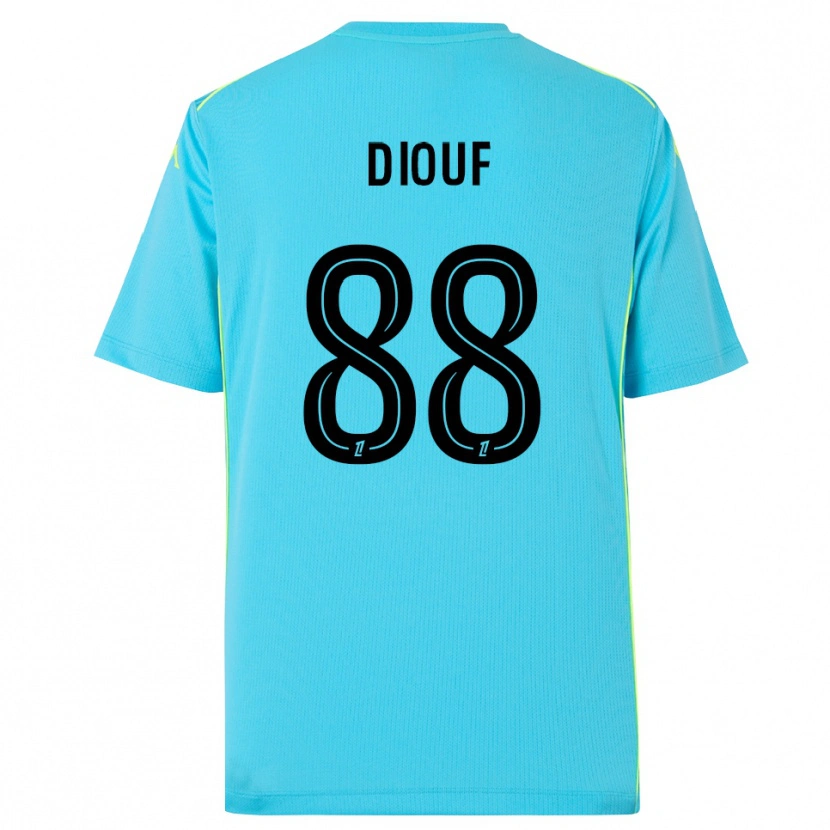 Danxen Kinder Yehvann Diouf #88 Trikot Himmelblau Schwarz Torwarttrikot 2025/26