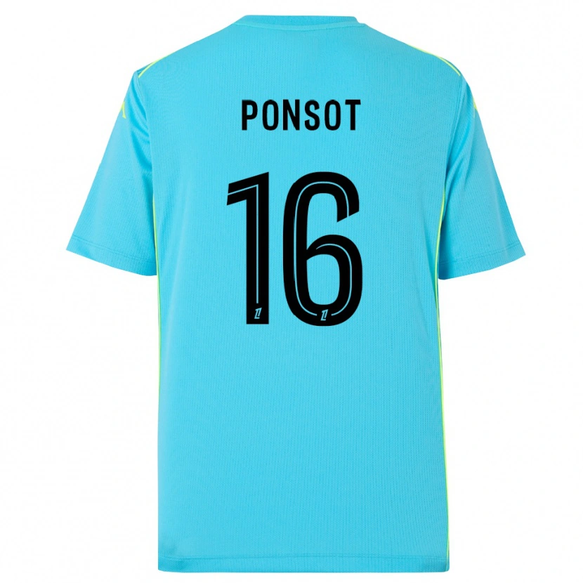 Danxen Kinder Martin Ponsot #16 Trikot Himmelblau Schwarz Torwarttrikot 2025/26