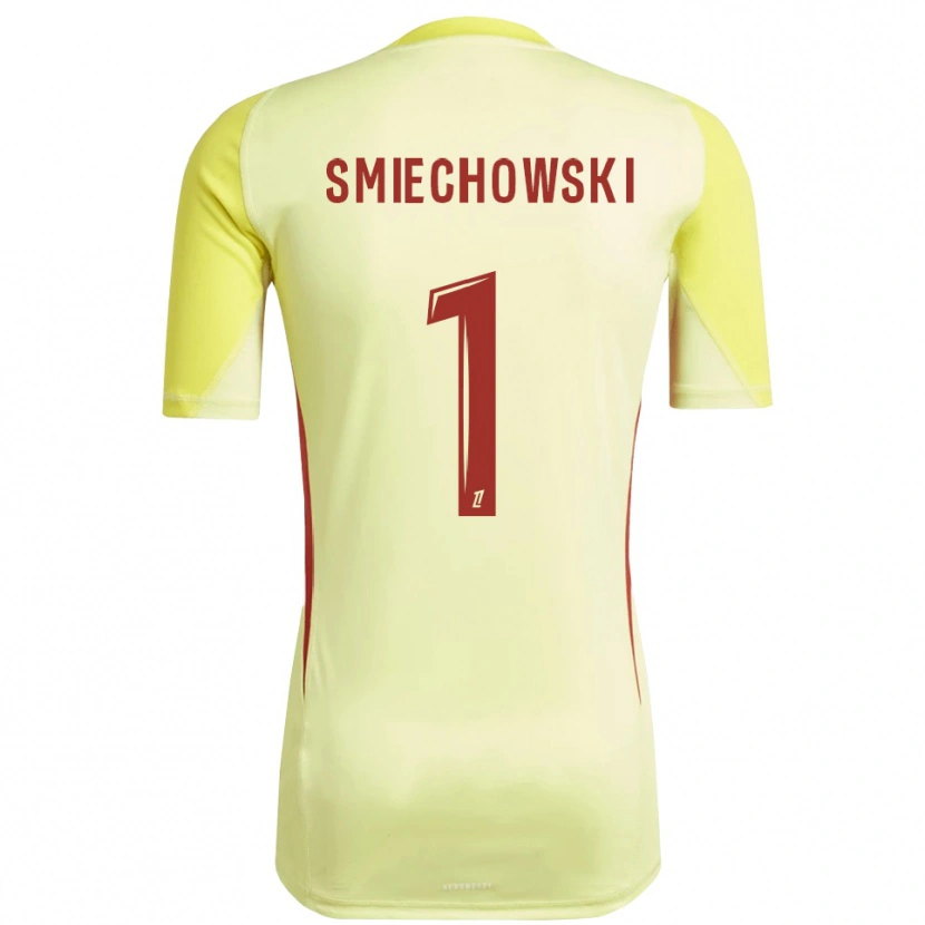 Danxen Kinder Artur Smiechowski #1 Trikot Hellgelb Rot Torwarttrikot 2025/26
