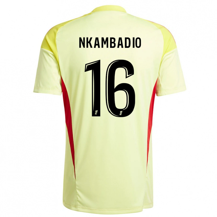 Danxen Kinder Obed Nkambadio #16 Trikot Hellgelb Schwarz Torwarttrikot 2025/26