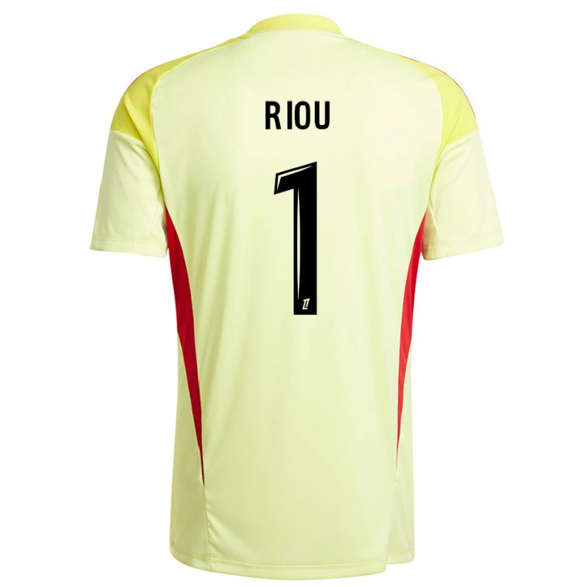 Danxen Kinder Rémy Riou #1 Trikot Hellgelb Schwarz Torwarttrikot 2025/26