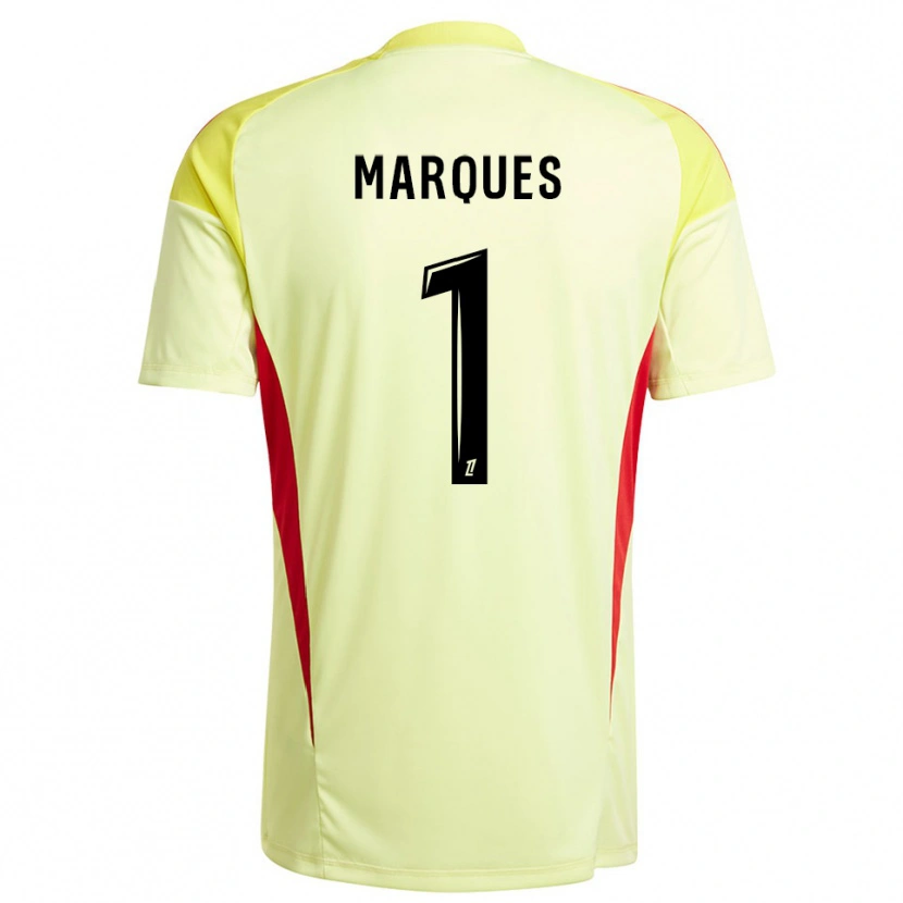 Danxen Kinder Inès Marques #1 Trikot Hellgelb Schwarz Torwarttrikot 2025/26