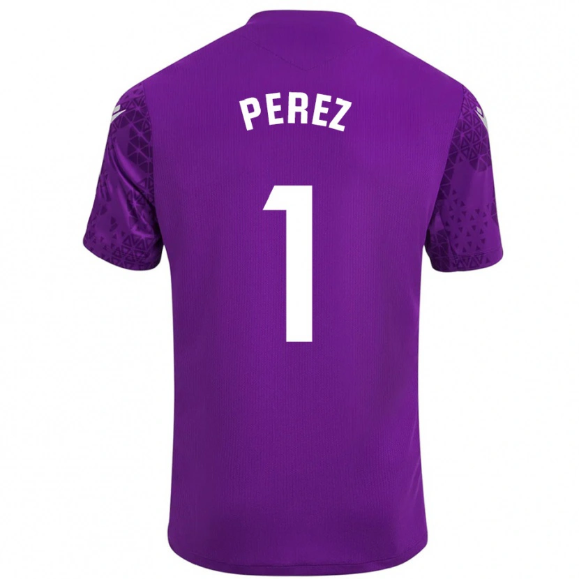Danxen Kinder Fer Pérez #1 Trikot Dunkelviolett Weiß Torwarttrikot 2025/26