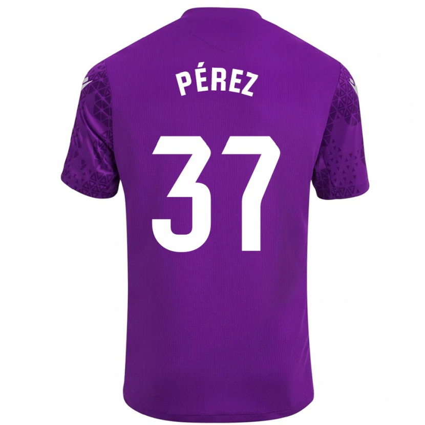 Danxen Kinder David Pérez #37 Trikot Dunkelviolett Weiß Torwarttrikot 2025/26