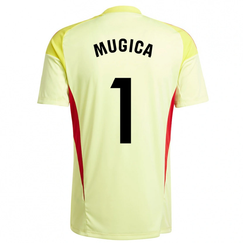 Danxen Kinder Juan Múgica #1 Trikot Hellgelb Schwarz Torwarttrikot 2025/26