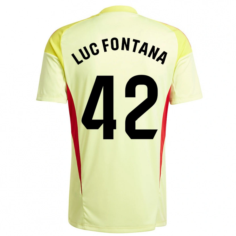 Danxen Kinder Jean Luc Fontana #42 Trikot Hellgelb Schwarz Torwarttrikot 2025/26