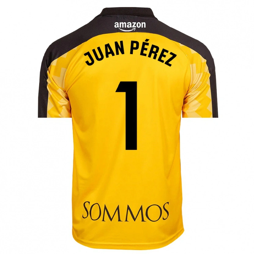 Danxen Kinder Juan Pérez #1 Trikot Gelb Schwarz Torwarttrikot 2025/26