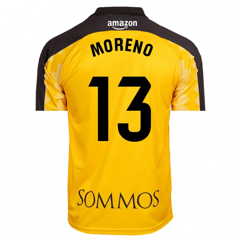 Danxen Kinder Eloy Moreno #13 Trikot Gelb Schwarz Torwarttrikot 2025/26
