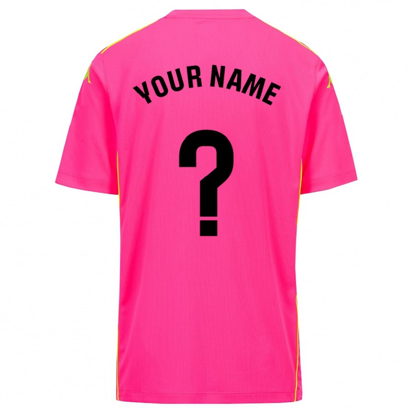 Danxen Kinder Real Valladolid Tiefpink Schwarz Trikot Torwarttrikot 2025/26