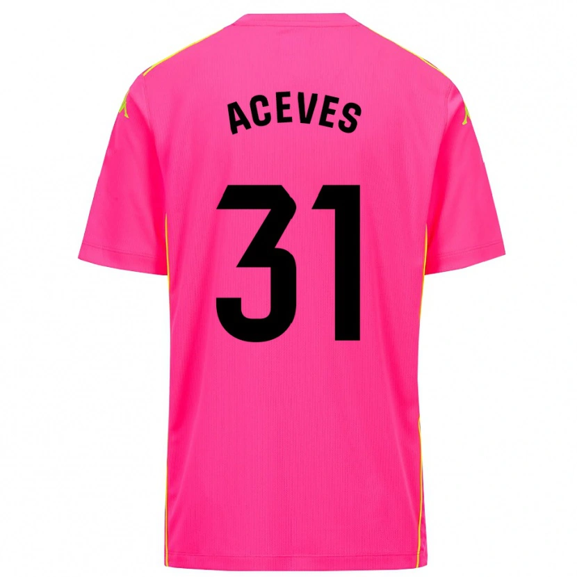 Danxen Kinder Álvaro Aceves #31 Trikot Tiefpink Schwarz Torwarttrikot 2025/26