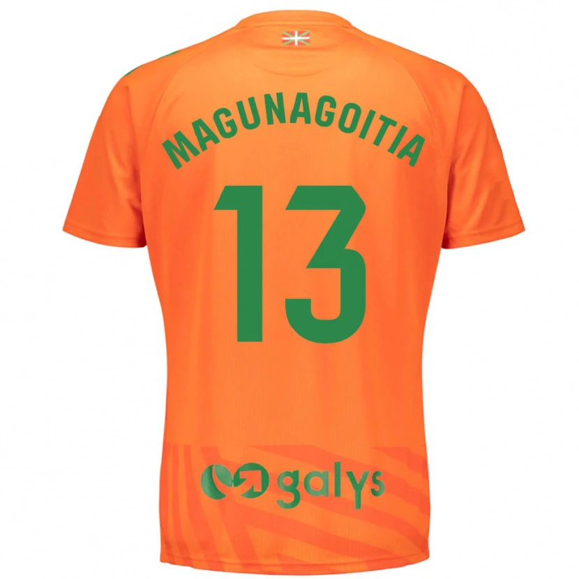Danxen Kinder Jonmi Magunagoitia #13 Trikot Orange Grün Torwarttrikot 2025/26