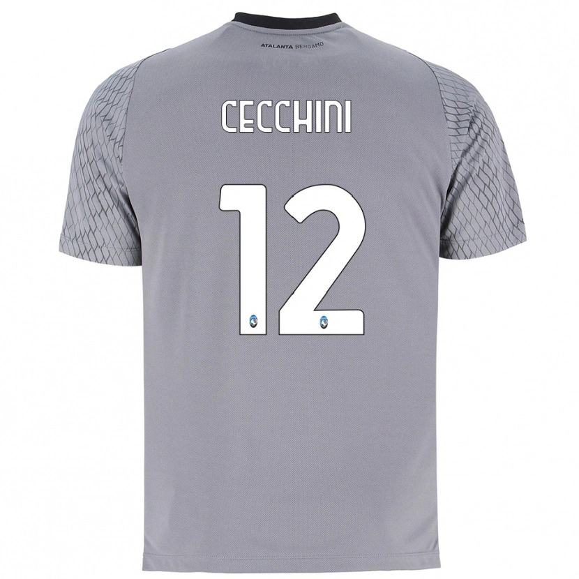 Danxen Kinder Filippo Cecchini #12 Trikot Grau Blau Rot Torwarttrikot 2025/26
