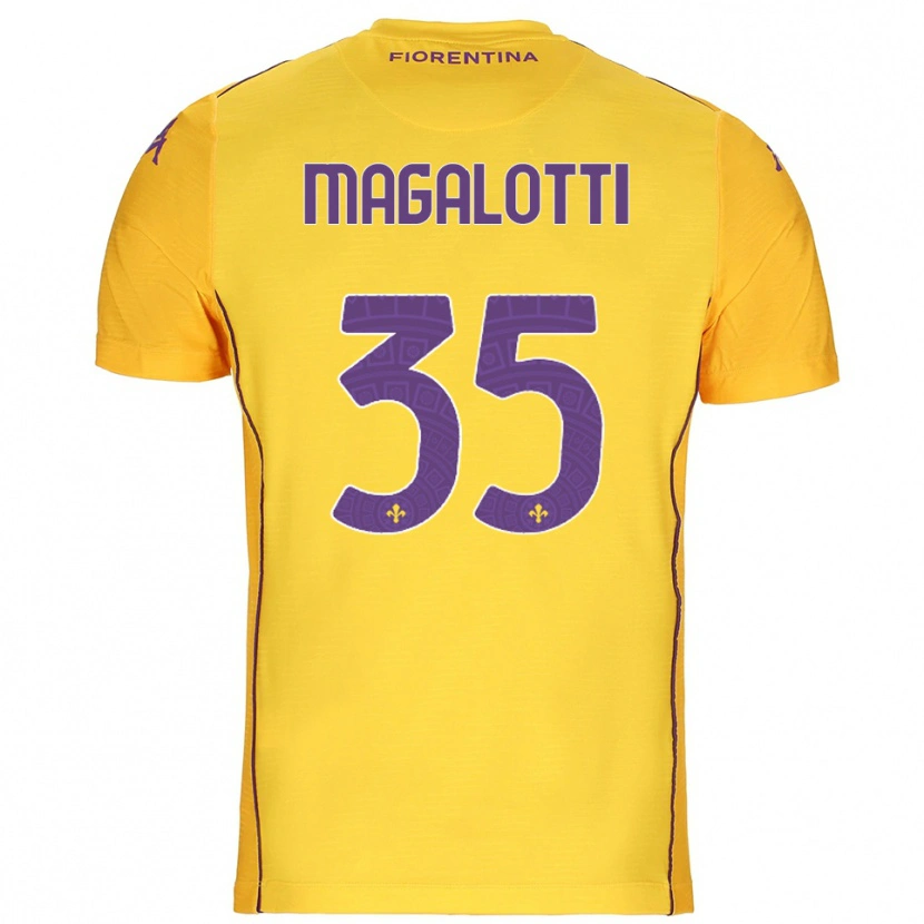 Danxen Kinder Mattia Magalotti #35 Trikot Orange Gelb Lila Torwarttrikot 2025/26