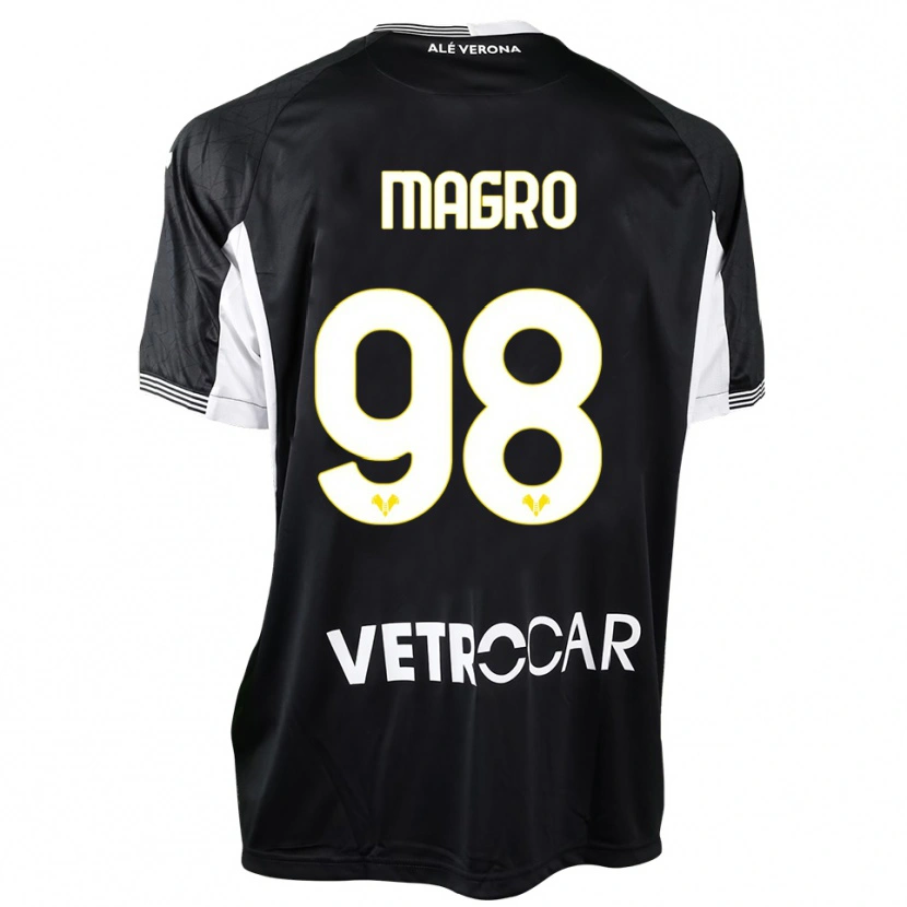Danxen Kinder Federico Magro #98 Trikot Schwarz Weiß Torwarttrikot 2025/26