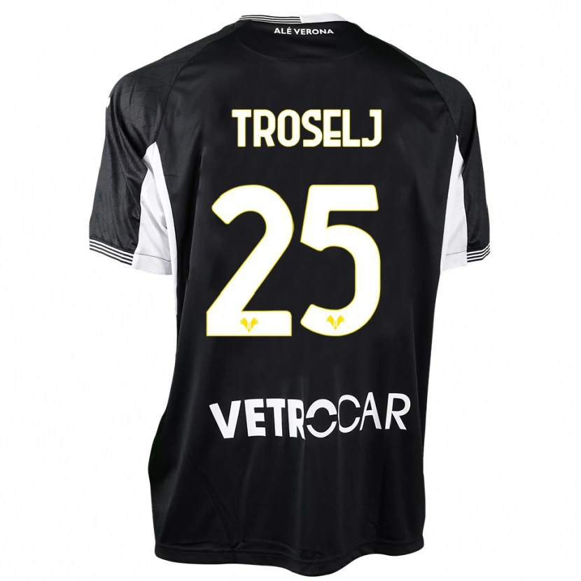 Danxen Kinder Ethan Troselj #25 Trikot Schwarz Weiß Torwarttrikot 2025/26