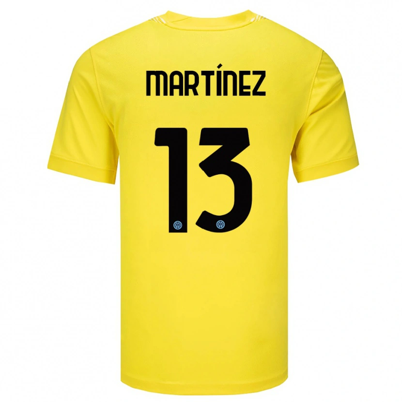Danxen Kinder Josep Martínez #13 Trikot Hellgelb Schwarz Torwarttrikot 2025/26