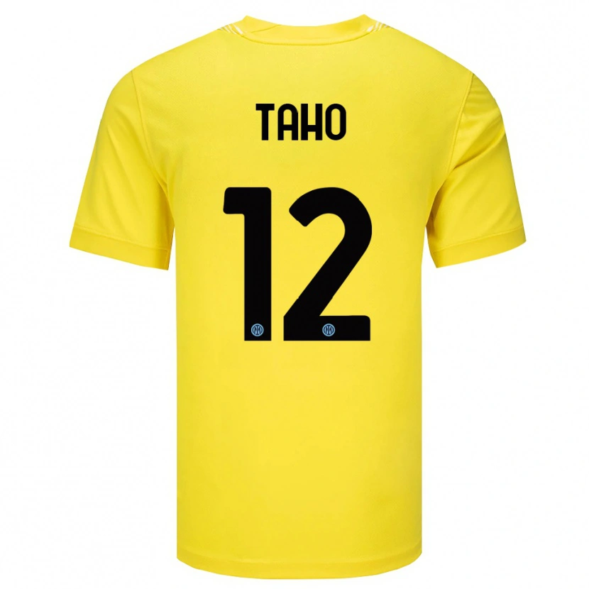 Danxen Kinder Alain Taho #12 Trikot Hellgelb Schwarz Torwarttrikot 2025/26