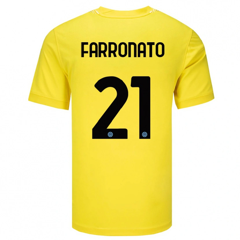Danxen Kinder Matteo Farronato #21 Trikot Hellgelb Schwarz Torwarttrikot 2025/26