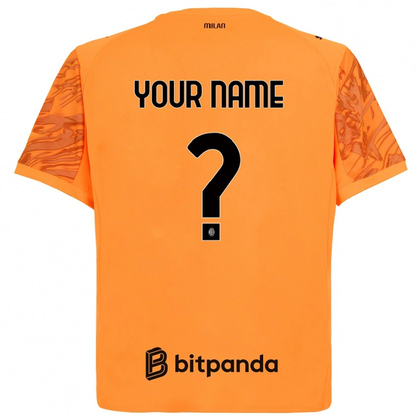 Danxen Kinder AC Milan Orange Gelb Schwarz Trikot Torwarttrikot 2025/26