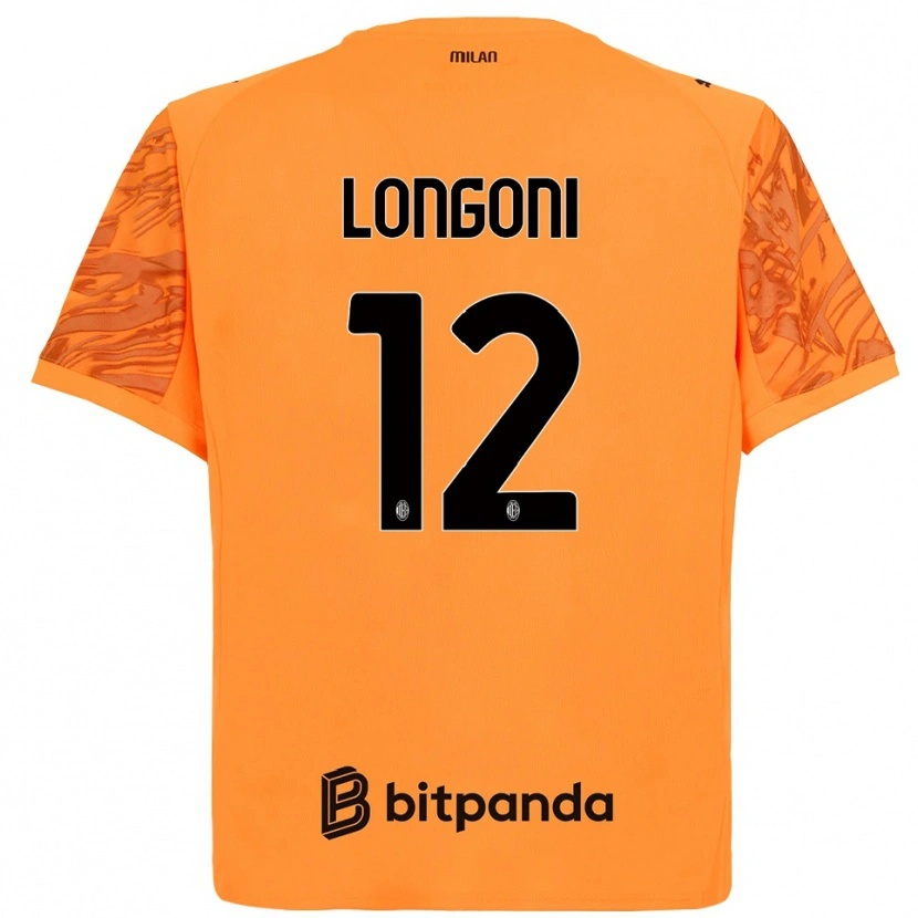 Danxen Kinder Alessandro Longoni #12 Trikot Orange Gelb Schwarz Torwarttrikot 2025/26