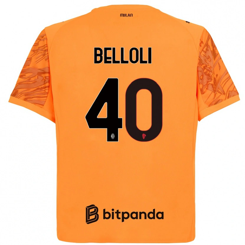 Danxen Kinder Sofia Belloli #40 Trikot Orange Gelb Schwarz Torwarttrikot 2025/26