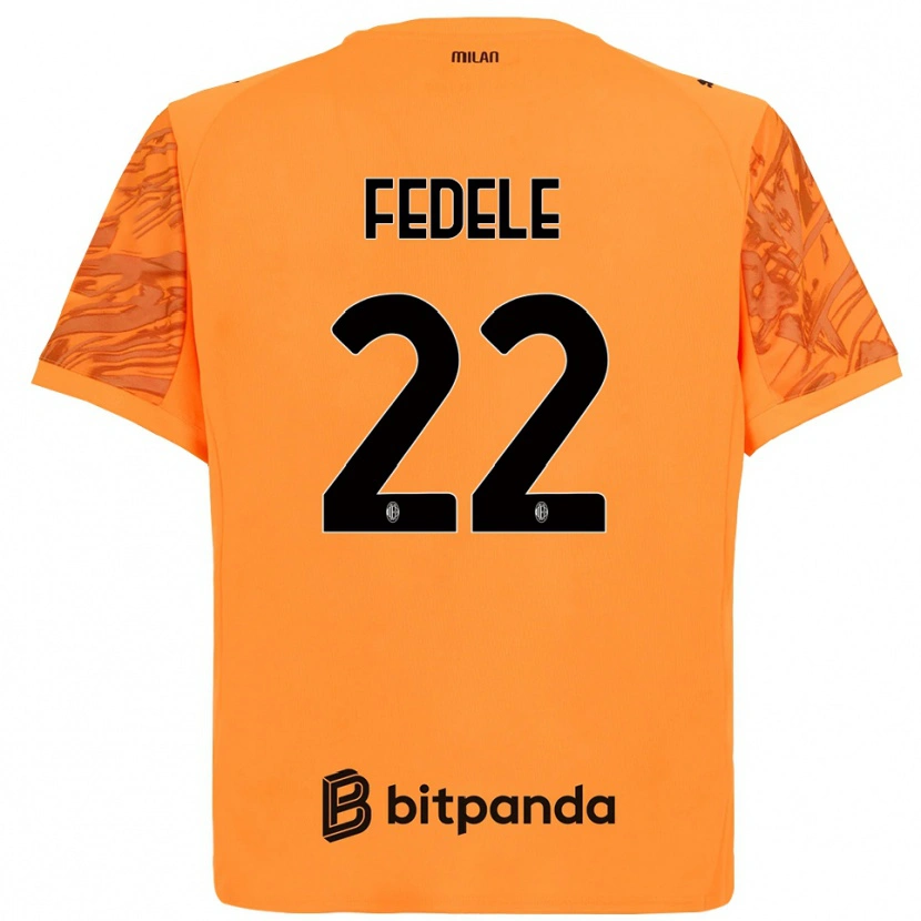 Danxen Kinder Noemi Fedele #22 Trikot Orange Gelb Schwarz Torwarttrikot 2025/26