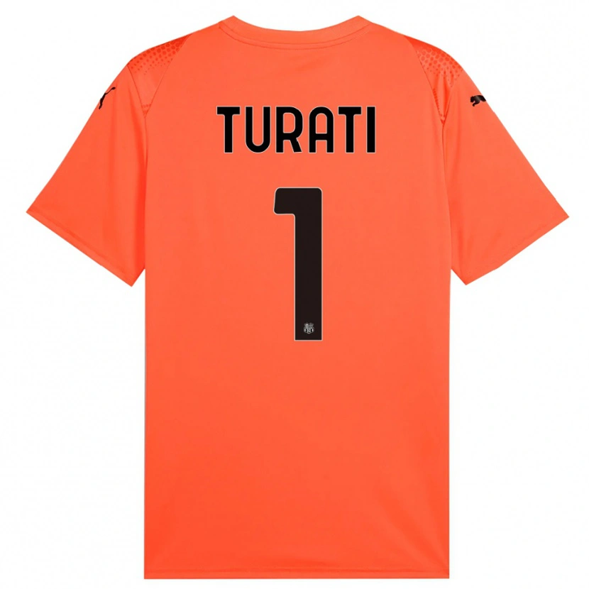 Danxen Kinder Stefano Turati #1 Trikot Orange Schwarz Torwarttrikot 2025/26