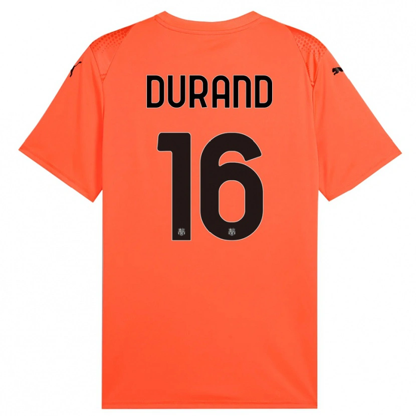 Danxen Kinder Solène Durand #16 Trikot Orange Schwarz Torwarttrikot 2025/26