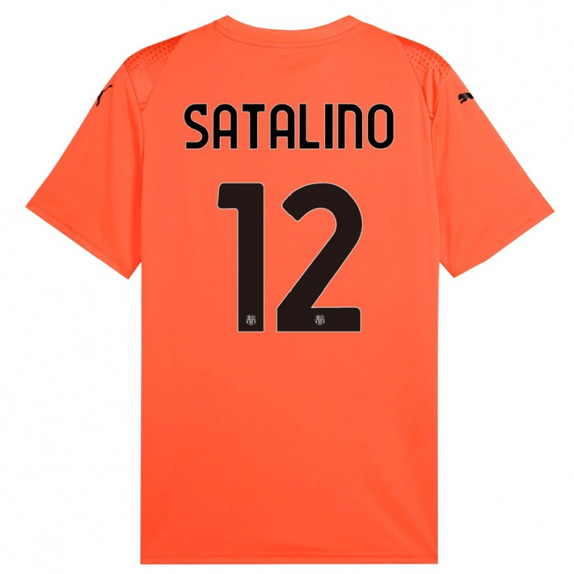 Danxen Kinder Giacomo Satalino #12 Trikot Orange Schwarz Torwarttrikot 2025/26