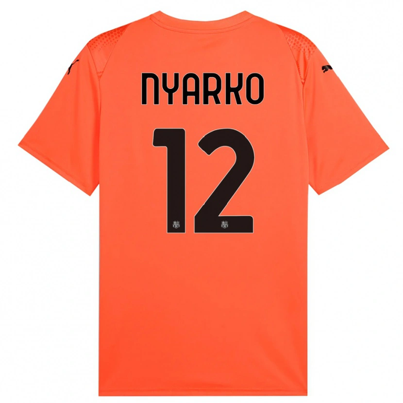 Danxen Kinder Lorenzo Nyarko #12 Trikot Orange Schwarz Torwarttrikot 2025/26