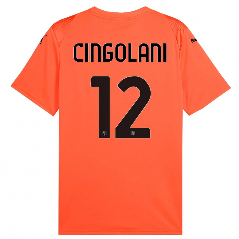 Danxen Kinder Matteo Cingolani #12 Trikot Orange Schwarz Torwarttrikot 2025/26