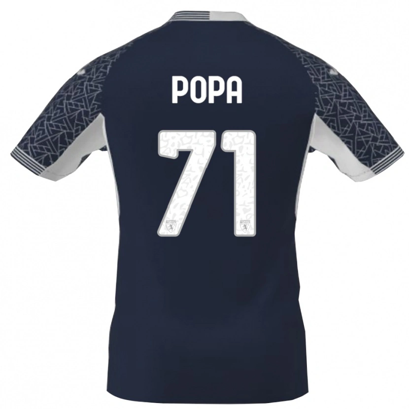 Danxen Kinder Mihai Popa #71 Trikot Blau Schwarz Weiß Torwarttrikot 2025/26