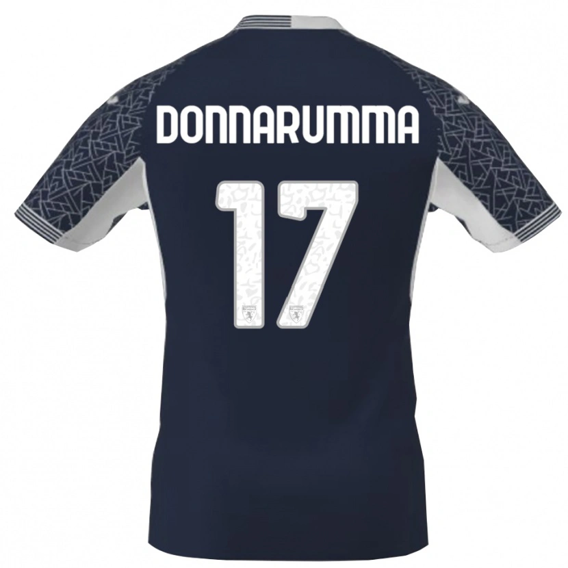 Danxen Kinder Antonio Donnarumma #17 Trikot Blau Schwarz Weiß Torwarttrikot 2025/26