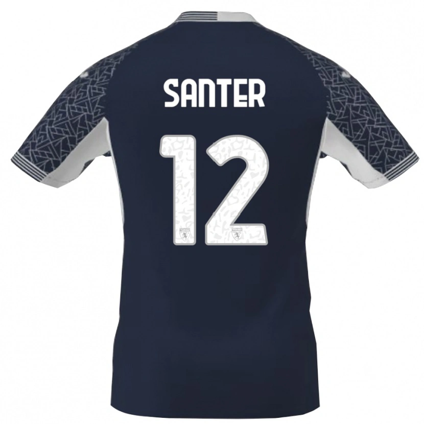 Danxen Kinder Leonardo Santer #12 Trikot Blau Schwarz Weiß Torwarttrikot 2025/26